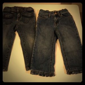 2 pair 2T Girls jeans Old Navy & Children’s Place